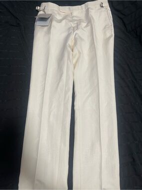 Brand New Authentic Tom Ford Cream Men's Linen Pants- Size 48R